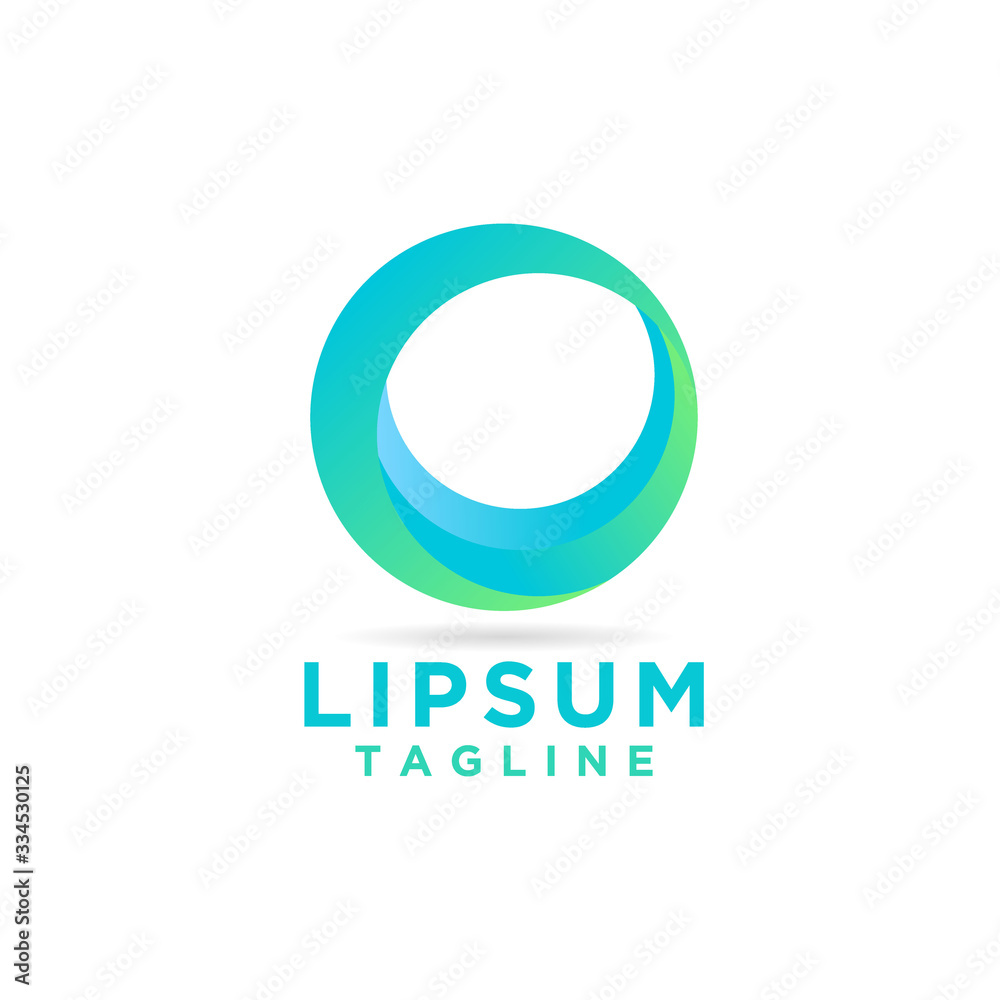 Abstract Circle Colorful Logo Design