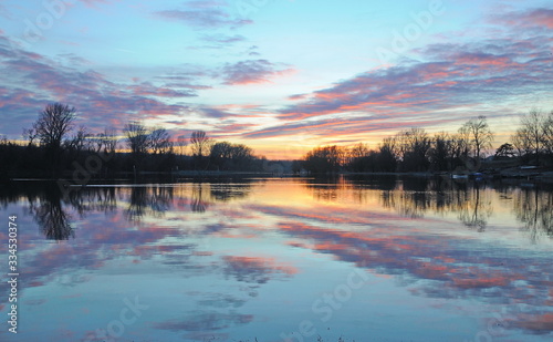 Lake in sunset-2