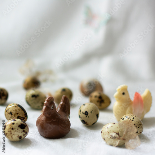 Mini Chocolate chickens and eggs.