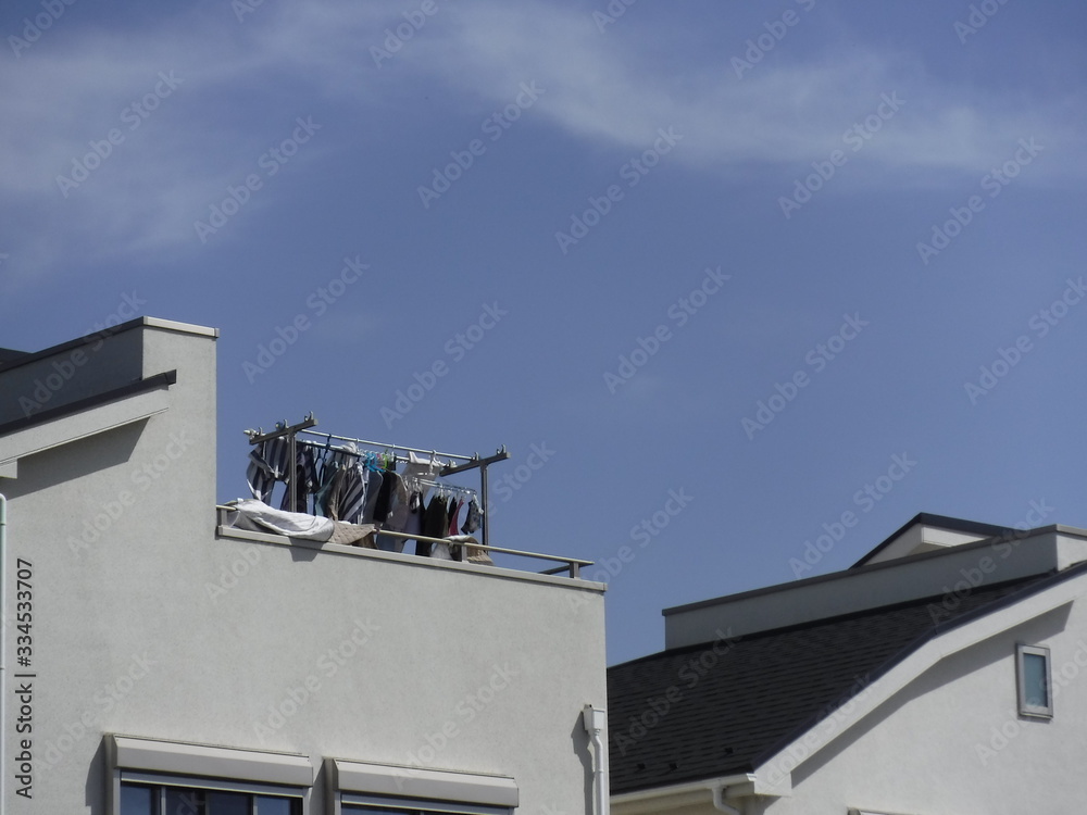 屋上の洗濯物  ～  Rooftop laundry