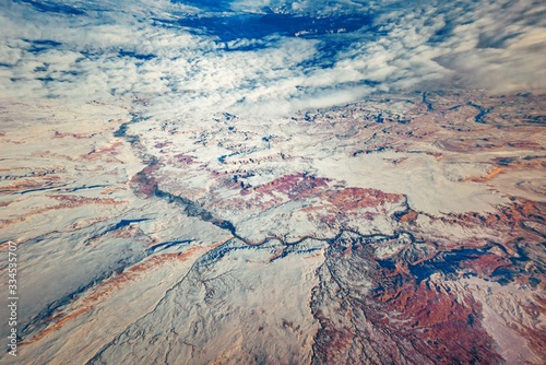 Aerial view of mountains