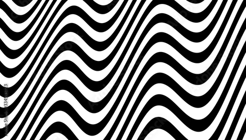 OPTICAL ART WAVED STRIPED BACKGROUND. ABSTRACT GRAPHIC DESIGN. SURREAL ILLUSTRATION.