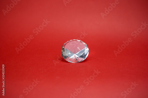Diamond on a red background