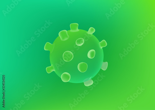 3d vector illustraction of virus. Science abstract background with the virus photo