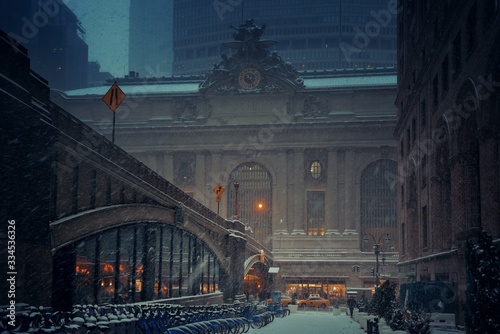 New York City in snow photo