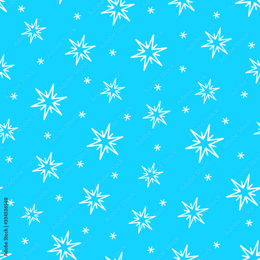 White snowflakes on red seamless vector pattern White snowflakes on red seamless vector pattern