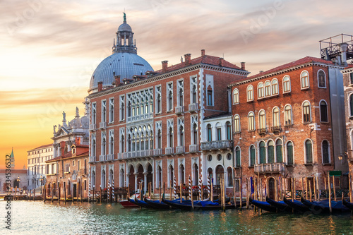 Venice, Italy, view of the Canal and Santa Maria della Salute dome