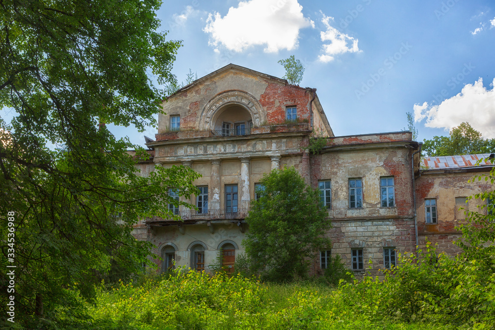 Destroyed old manor near the village of Aleksino, Smolensk region, Russia Destroyed old manor near the village of Aleksino, Smolensk region, Russia