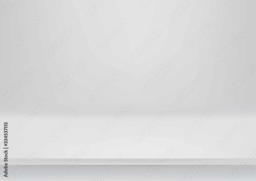 Clean grey table vector mockup. Template for a design