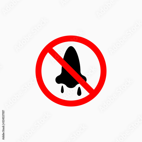 no snot icon, no runny nose vector