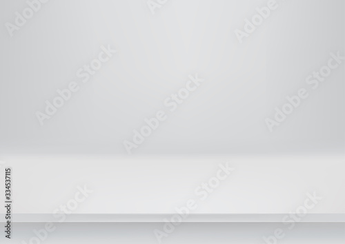 Clean grey table vector mockup. Template for a design
