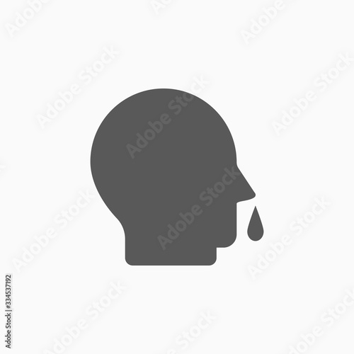 snot icon, runny nose vector