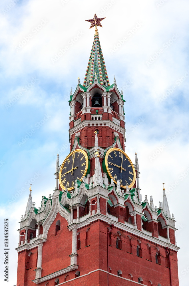 View of the Spasskaya tower of the Moscow Kremlin View of the Spasskaya tower of the Moscow Kremlin