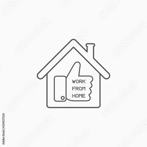 work from home icon, work at home vector