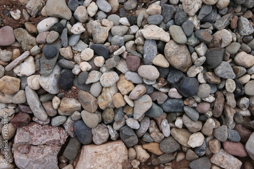 river gravel at beach closeup