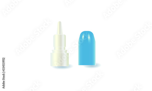 Spray bottle for use in medicine in pharmacies and stores. Vector illustration