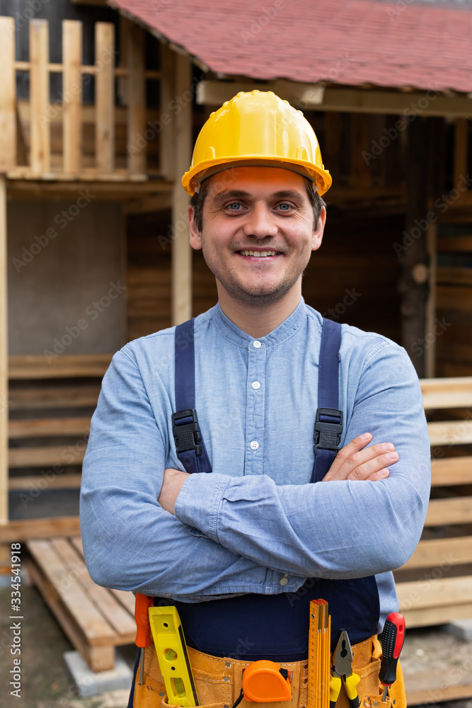 Portrait of handsome handyman Portrait of handsome handyman