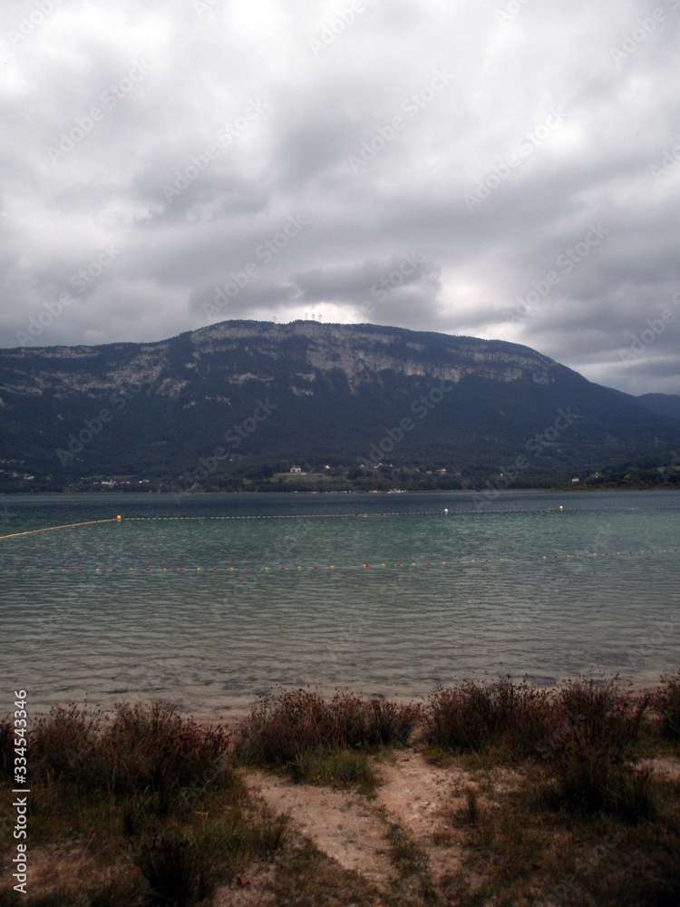 lake and mountains