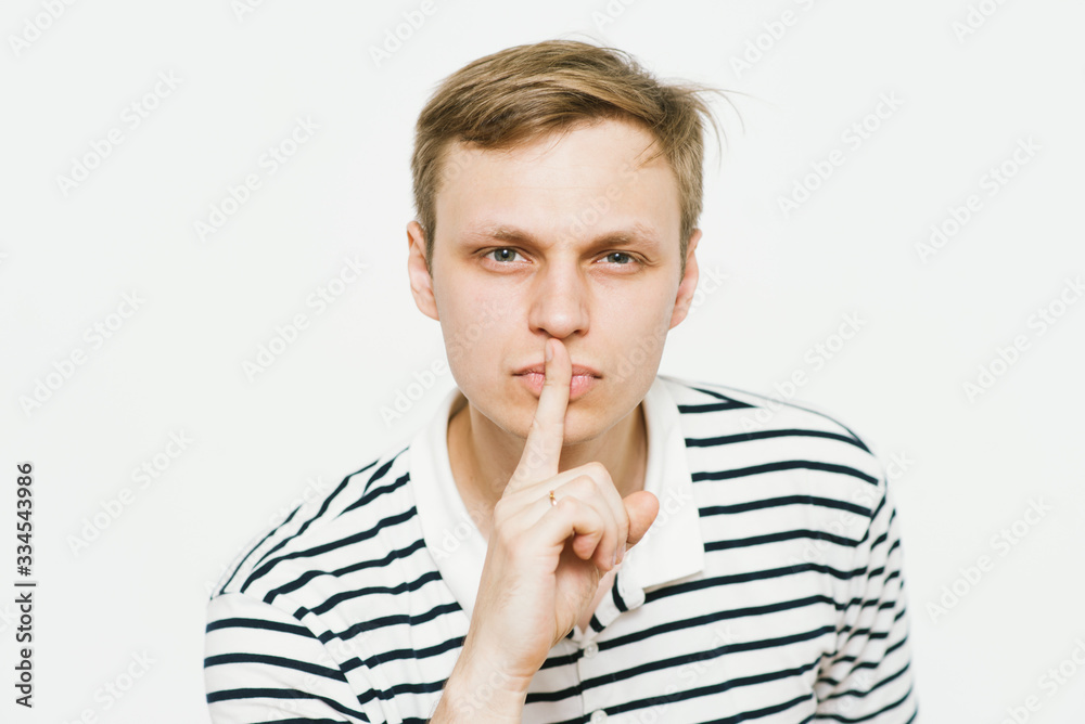 man put finger on her lips man put finger on her lips