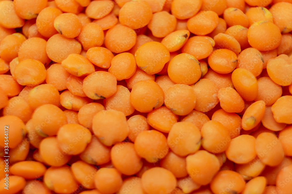 Lentil groats close-up. Closeup Lentil groats close-up. Closeup