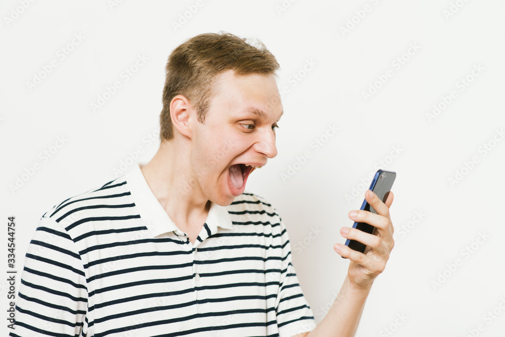 A man with a smartphone A man with a smartphone