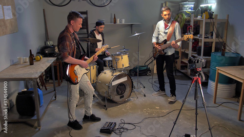 Music band having repetition in garage