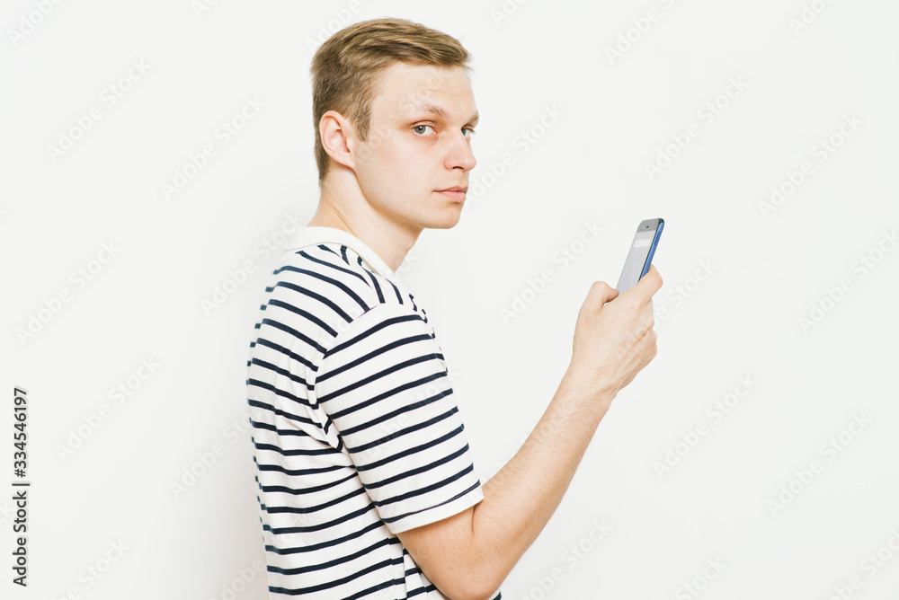 A man with a smartphone A man with a smartphone