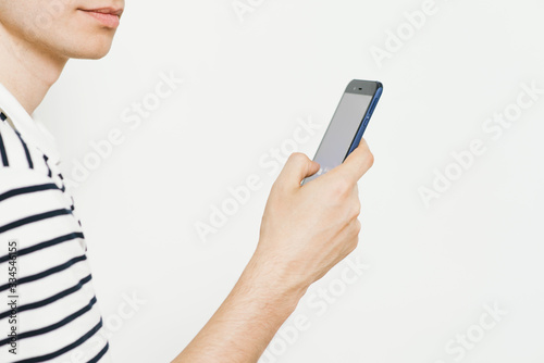 A man with a smartphone