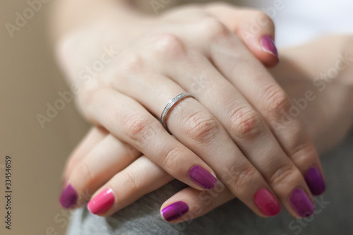 hands with french manicure