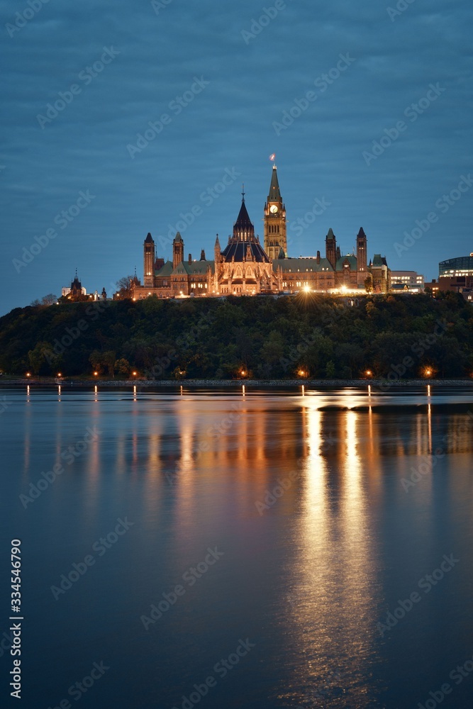 Parliament Hill Ottawa Canada at night