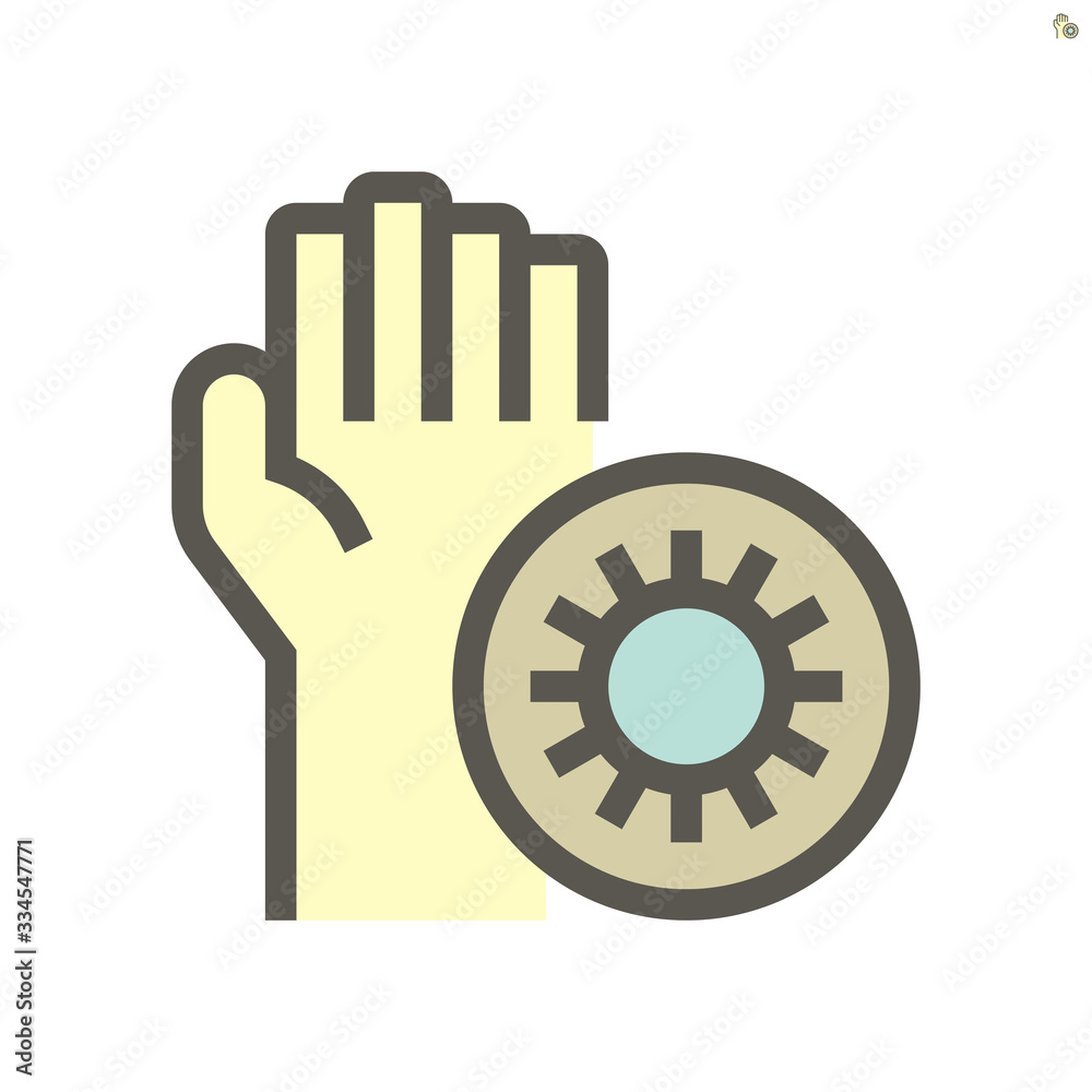 Dirty hands and coronavirus vector icon design, 64x64 pixel perfect and editable stroke. Dirty hands and coronavirus vector icon design, 64x64 pixel perfect and editable stroke.