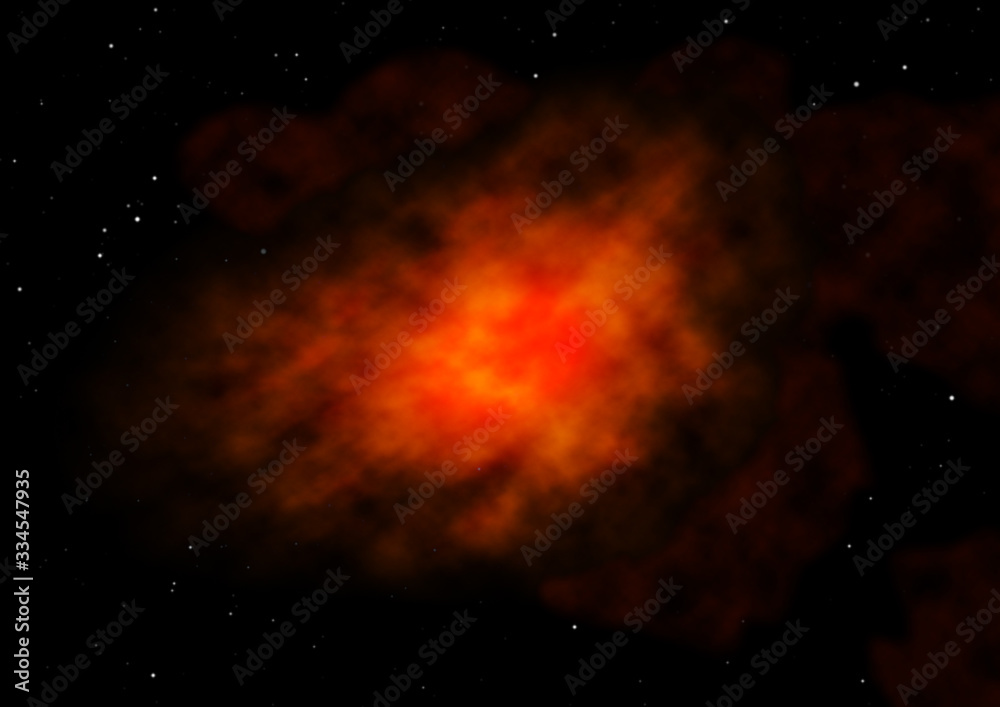 Naklejka premium Star field in space and a nebulae.