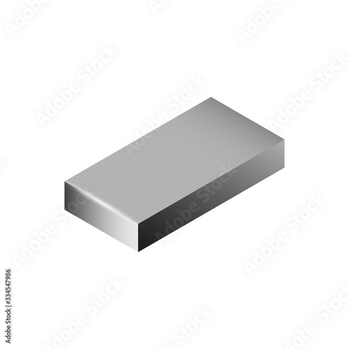 Steel product vector icon.  Flat shape. That alloy of iron from steel production industry and metallurgy used as beam, bar, frame, girder, structure in engineering, construction building material.