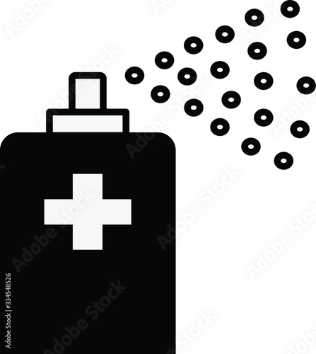  hand antiseptic with a medical cross