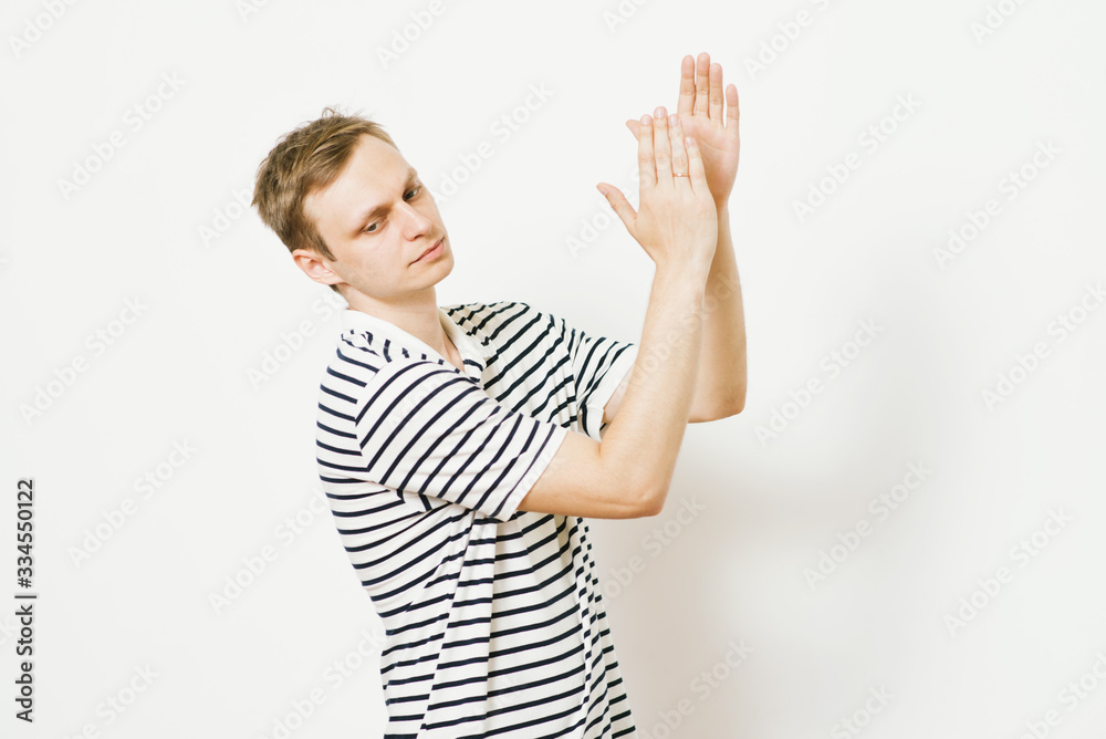 man claps and applauding