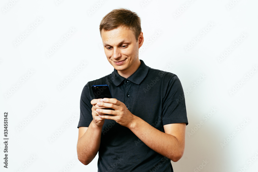 A man with a smartphone A man with a smartphone