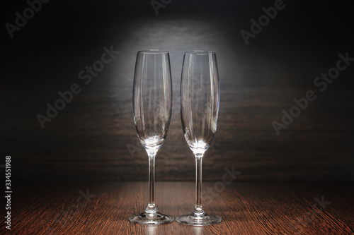 Glasses of champagne for a holiday and event