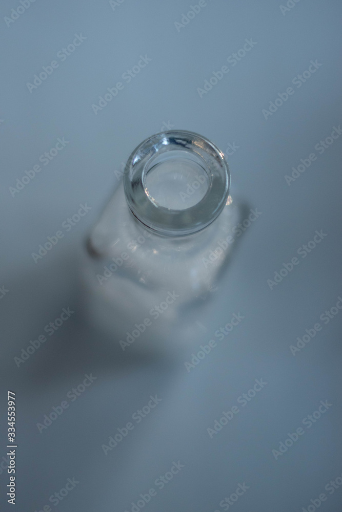 glass bottle with the soap foam glass bottle with the soap foam