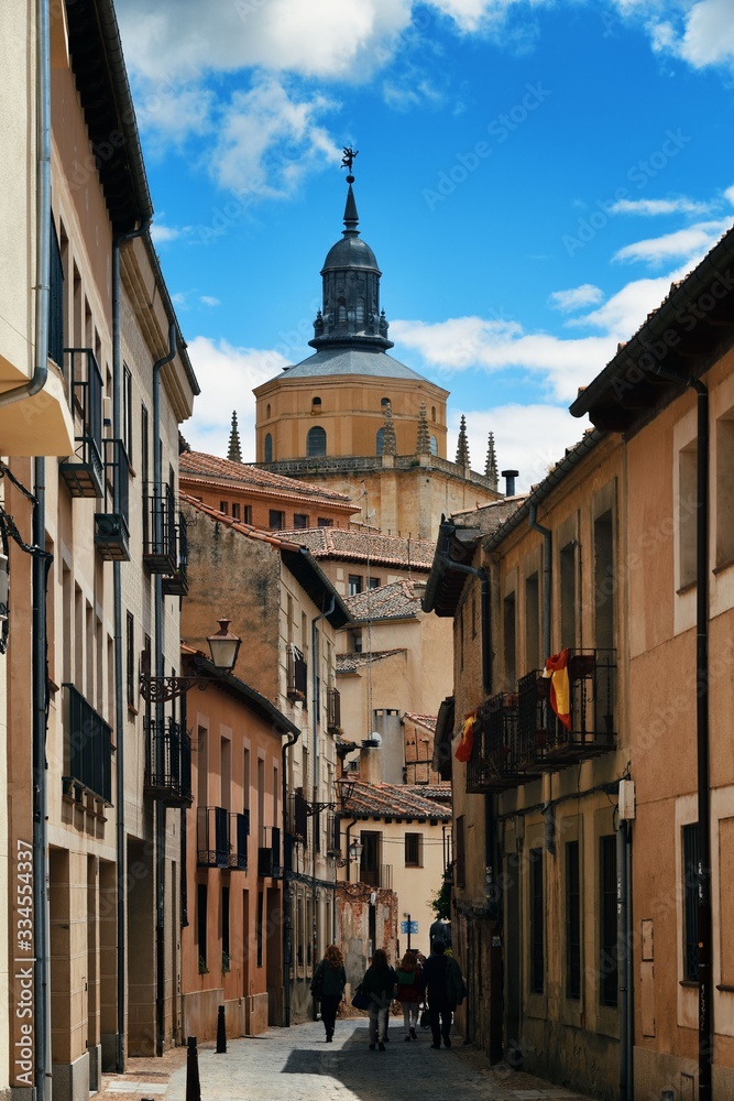 Segovia alley bell tower
