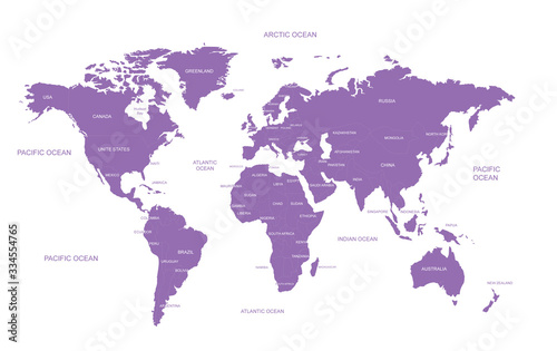 Illustration of world map. Travel agency concept