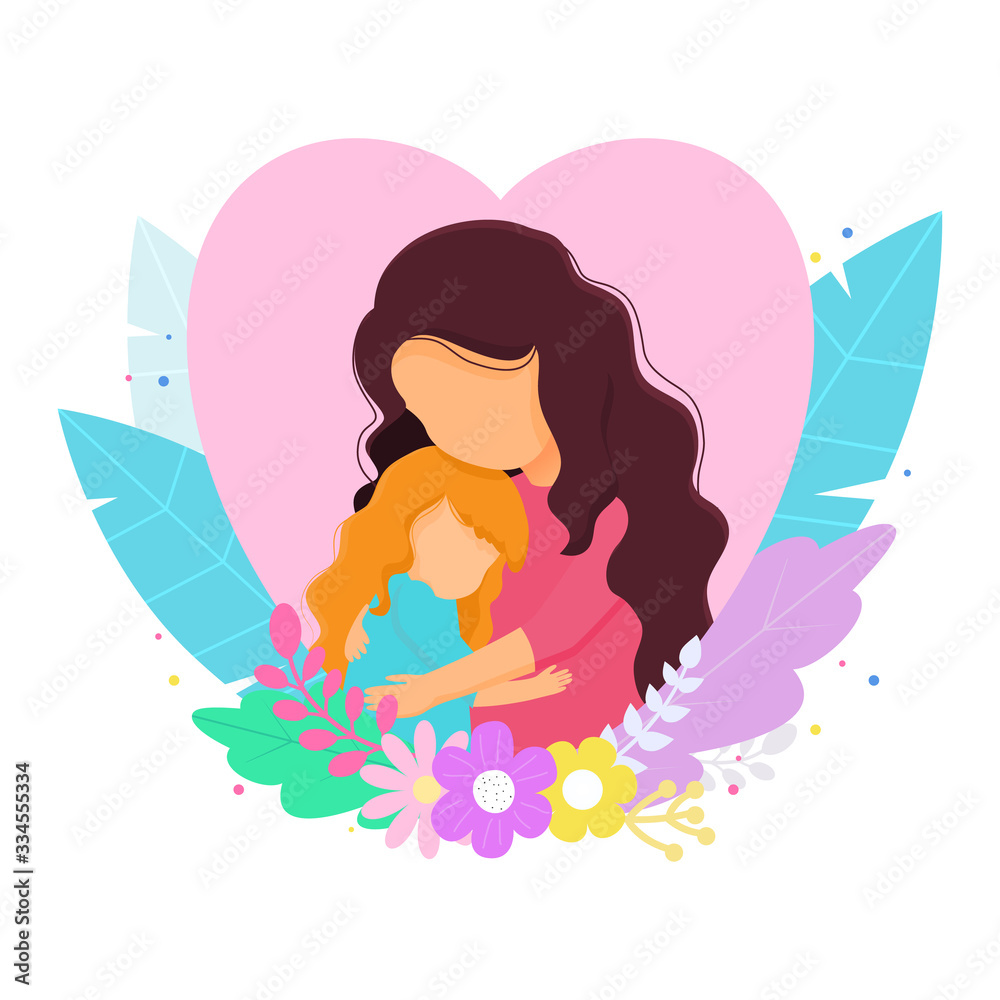 Mothers day concept. Flat style. Vector illustrartion Mothers day concept. Flat style. Vector illustrartion