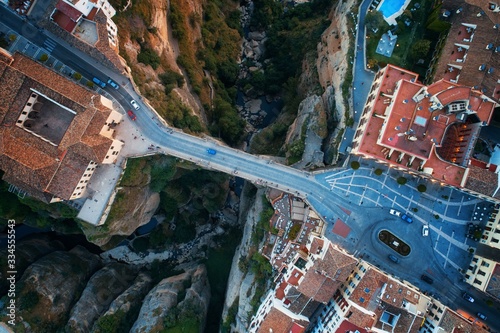 New Bridge aerial view in Ronda
