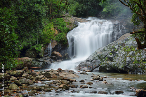 Lakkam Waterfall in the north of Munnar, Kerala, India photo