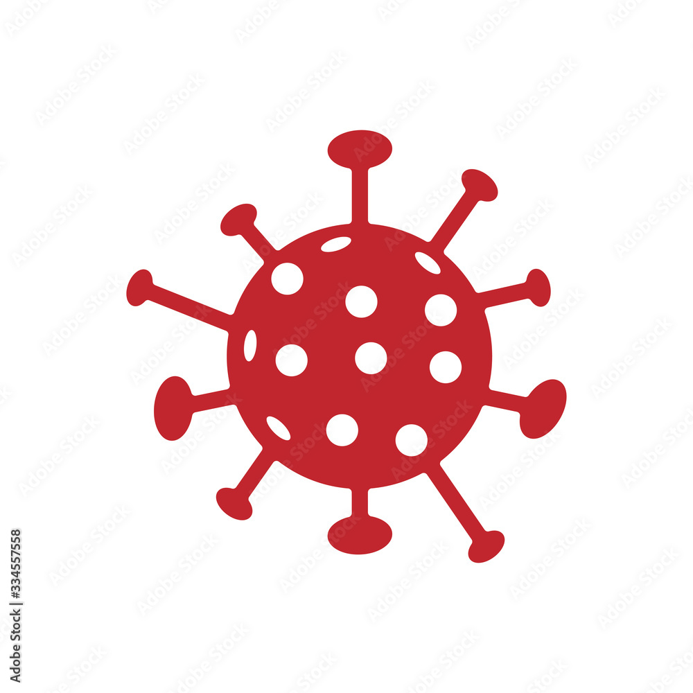 Obraz premium Corona Virus. virion of Coronavirus on white background. 2019-nCoV. the virus that caused epidemic of pneumonia in China. Vector illustration for science and medical use