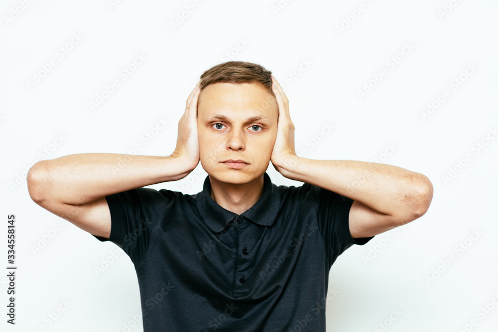 Close ears man Close ears man