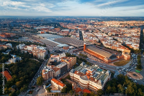 Madrid Atocha station aerial view