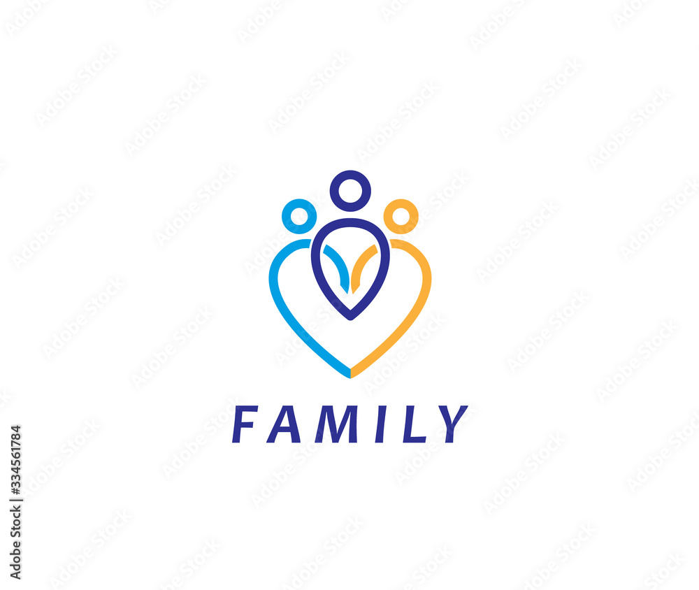 Family link love design logo Family link love design logo