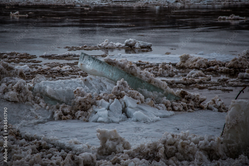 giant ice floes epically collide during spring ice drift giant ice floes epically collide during spring ice drift