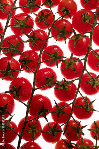 Wet cherry tomatoes