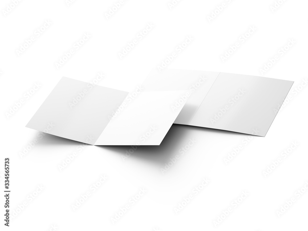 Brochure in square format folded to two - mockup Brochure in square format folded to two - mockup